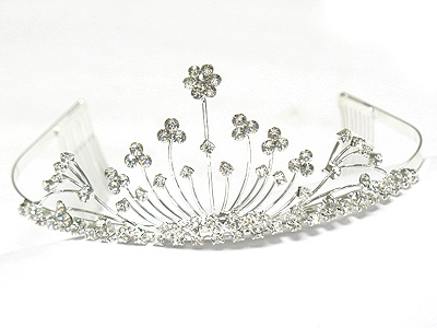 Crystal stud crown style tiara