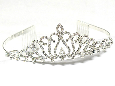 Rhinestone crown style tiara