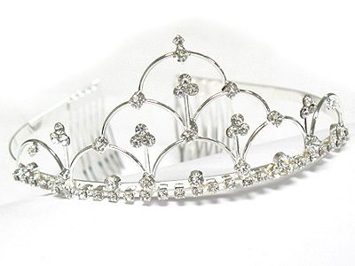 Crystal stud crown style tiara