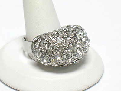 Crystal bubble adjustable size puff ring