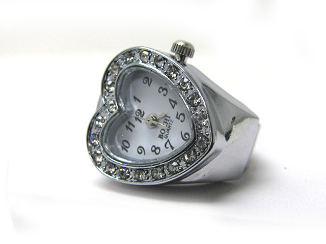 Crystal stud stretch finger watch?