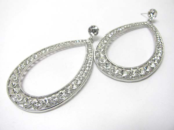 Crystal oval earring