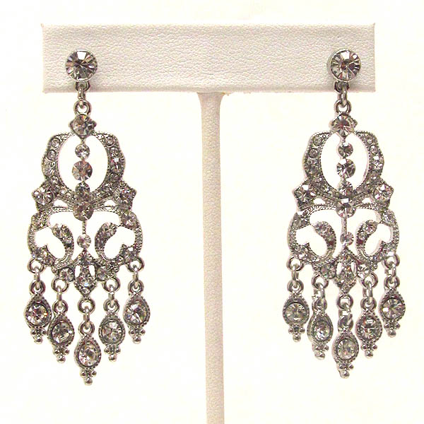 Crystal deco mini chandlier earring