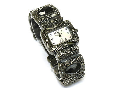 Victorian style vintage look stretch band fashion watch