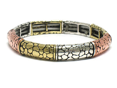 Casting metal stretch bracelet