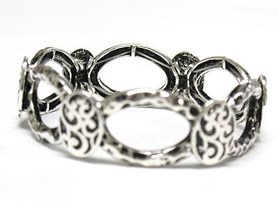 Filigree metal stretch bracelet