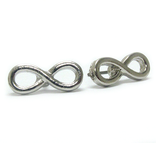 Plain metal infinite earring