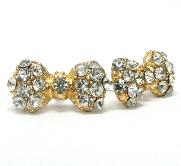 Crystal deco ribbon earring