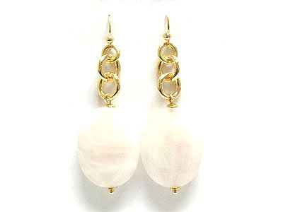 Natural stone drop earring