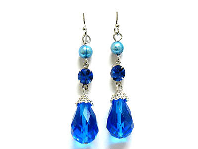 Crystal drop earring