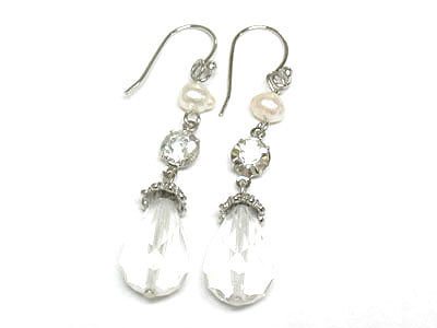 Crystal drop earring