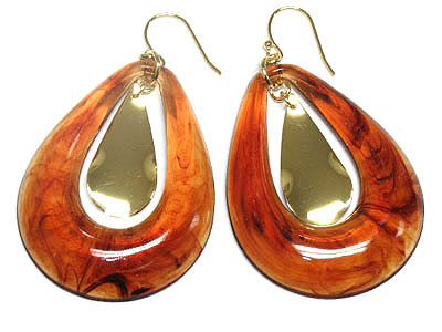 Watermark pattern acrylic earring