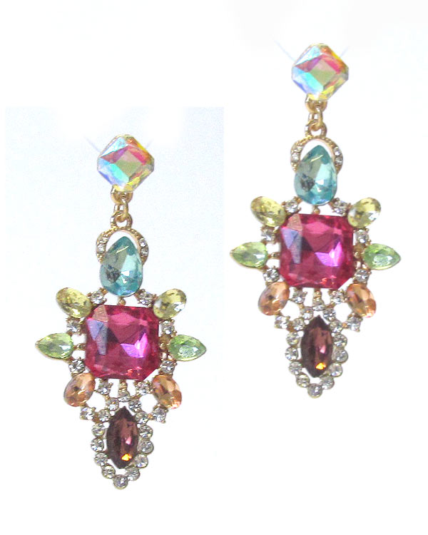 Luxury class austrian crystal party earring