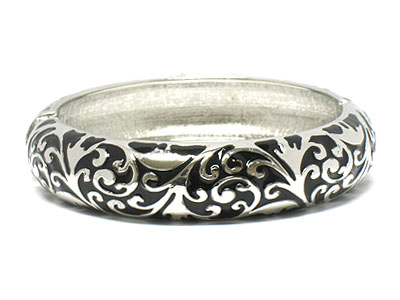 Casting metal and epoxy bangle bracelet