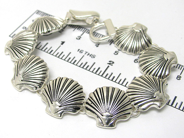 Multi theme link sea shell magnetic bracelet 