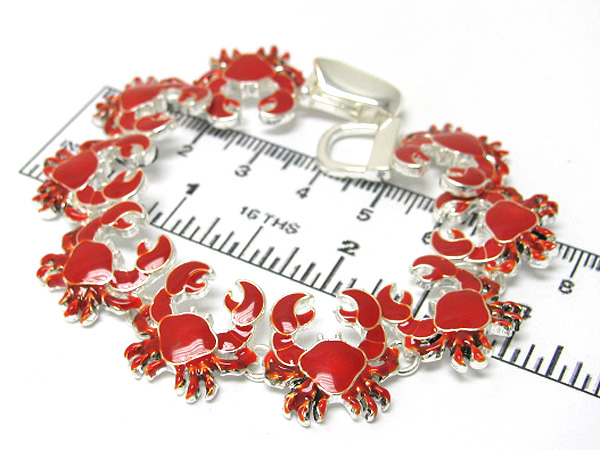 Multi theme link crab magnetic bracelet