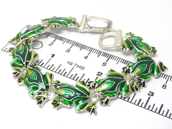 Multi theme link frog magnetic bracelet