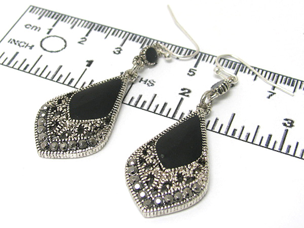 Victorian style marcasite texture earring