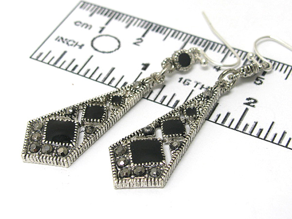 Victorian style marcasite texture earring