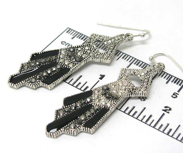 Victorian style marcasite texture earring