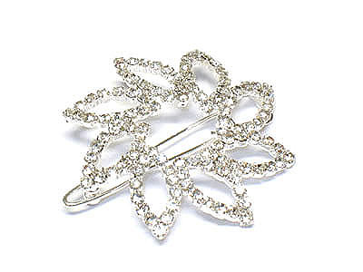 Crystal flower shape hair pin