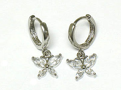 Cubic butterfly dangle earring