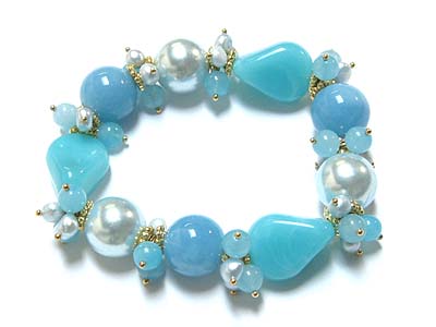 Multi glass beads bracelet