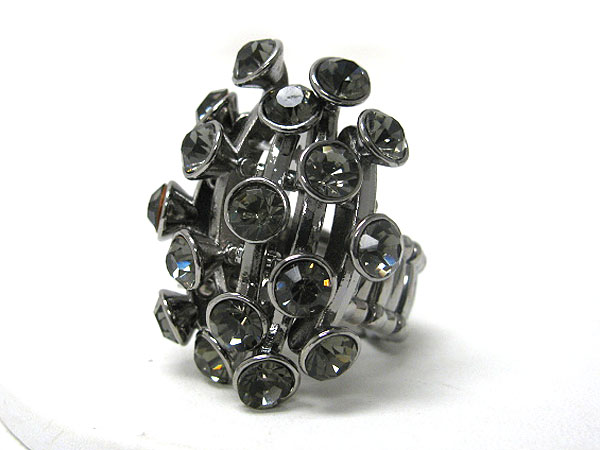 Crystal deco stertch ring