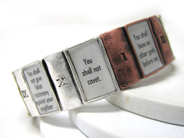 Ten commandment stretch bracelet