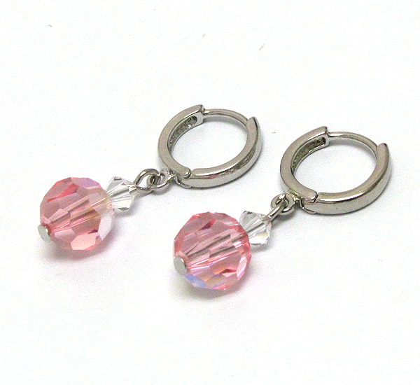 Swarovski crytal ball drop earring - made in usa