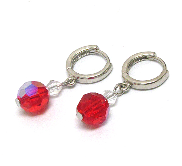 Swarovski crytal ball drop earring - made in usa