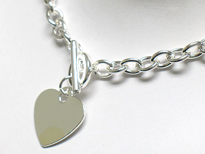 Basic metal hart peandant necklace