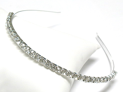 Crystal line metal headband