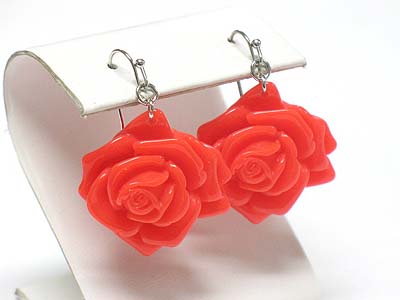 Acryl flower drop earring