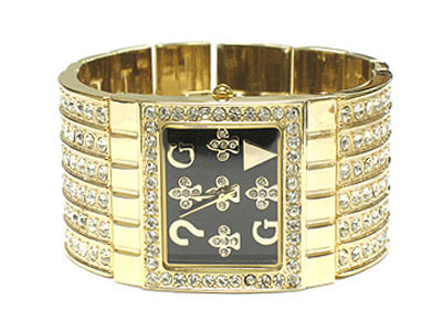 Boutique style crystal deco bracelet watch