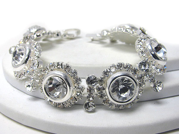 Crystal and rhinestone mix bracelet