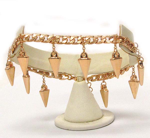 Multi spike drop anklet