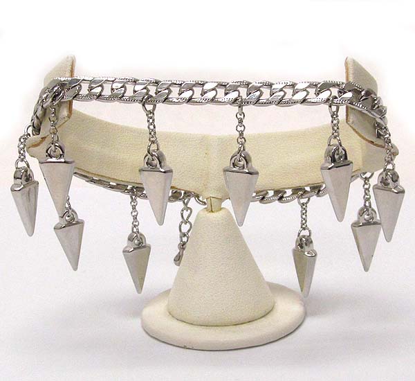 Multi spike drop anklet