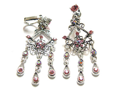 Crystal small chandelier earring