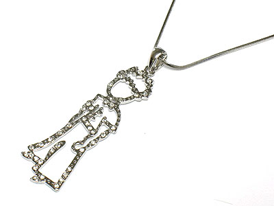 Made in korea whitegold plating le petit prince necklace