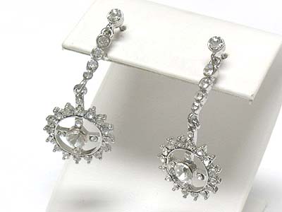 Austrian crystal round drop earring