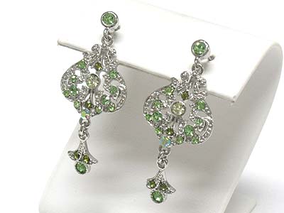 Austrian crystal round and tail drop earring