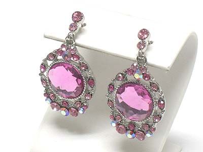 Austrian crystal and facet glass earring