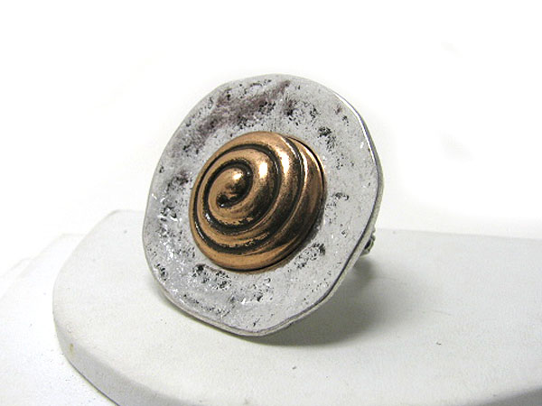 Burnish round metal stretch ring