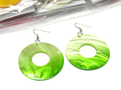 Dozen special shell donut shape earring mens jewelry