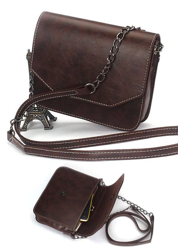 Pu leather english style single strap shoulder bag