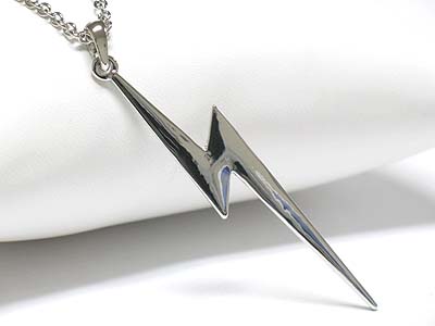 Metal lightning pendant necklace