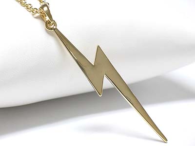 Metal lightning pendant necklace