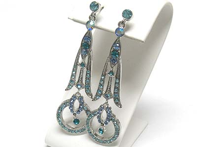 Austrian crystal combination drop earring