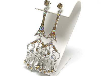 Austrian crystal chandelier drop earring